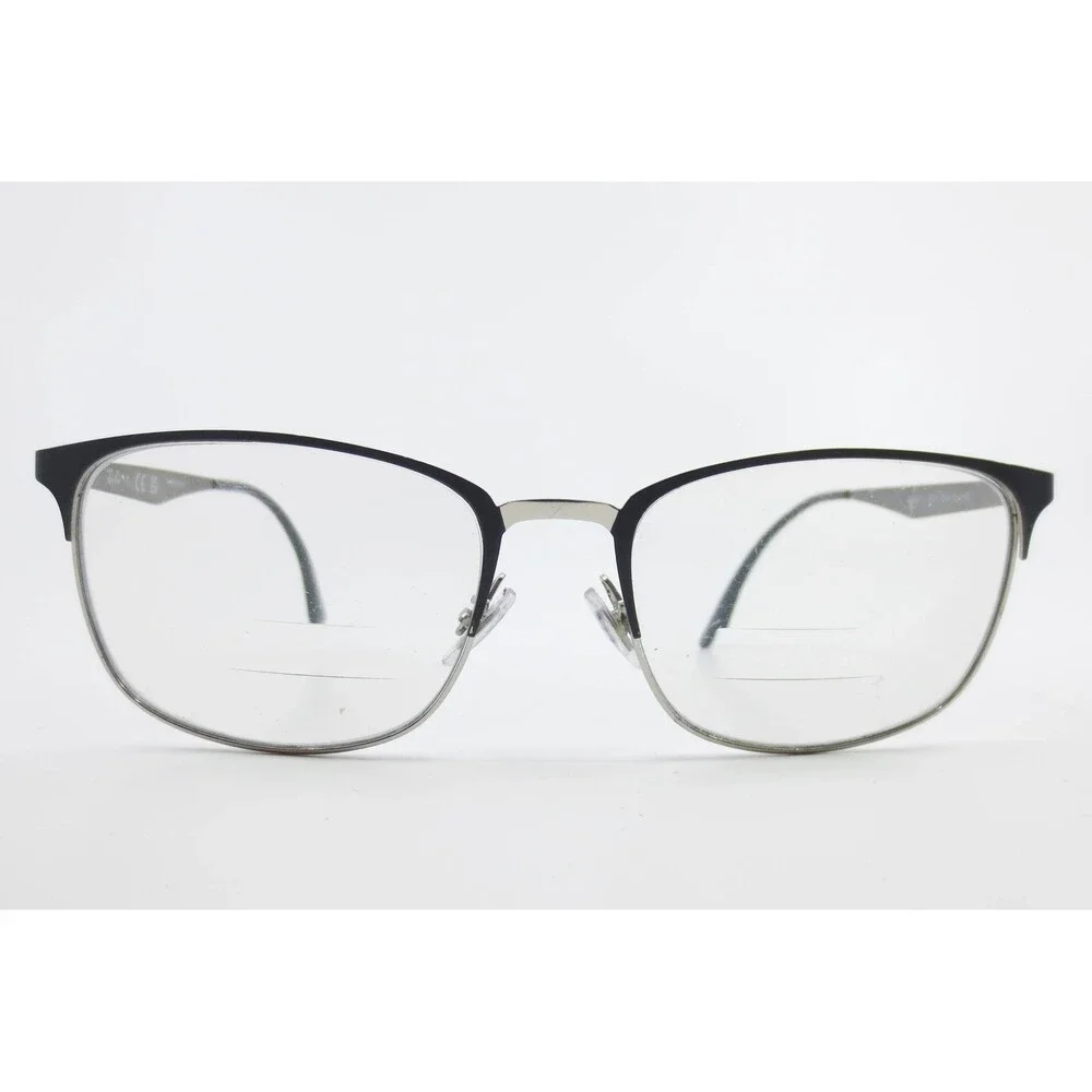 Ray-Ban RB 6421 3004 Matte Black Silver Rectangular Eyeglasses Frames 54-18-145